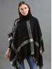 Cozy Fringed Poncho W/Turtleneck
